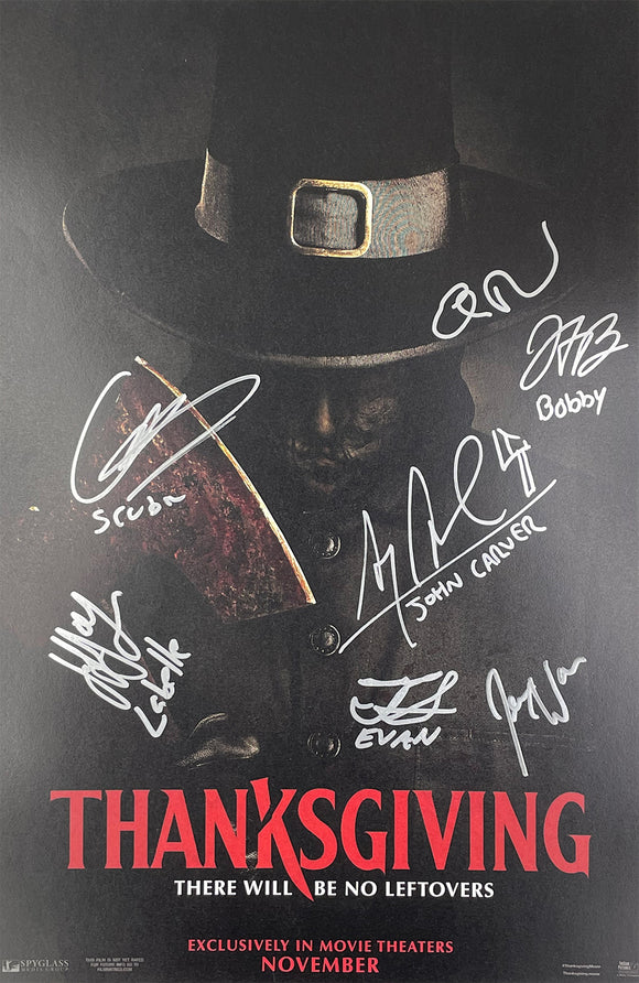 Thanksgiving Cast Autographed 11x17 Poster - SEVEN AUTOGRAPHS