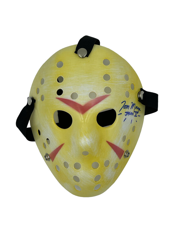 Tom Morga Autographed Jason Voorhees Mask (Yellow)