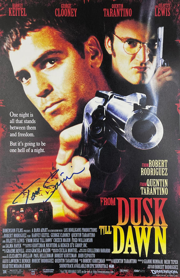 Tom Savini From Dusk Till Dawn Autographed 11x17 Poster