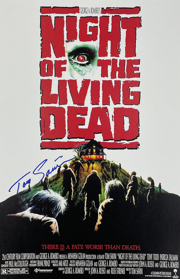 Tom Savini Night of the Living Dead Autographed 11x17 Poster