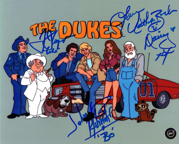 Dukes of Hazzard Animated Triple Autographed 8x10