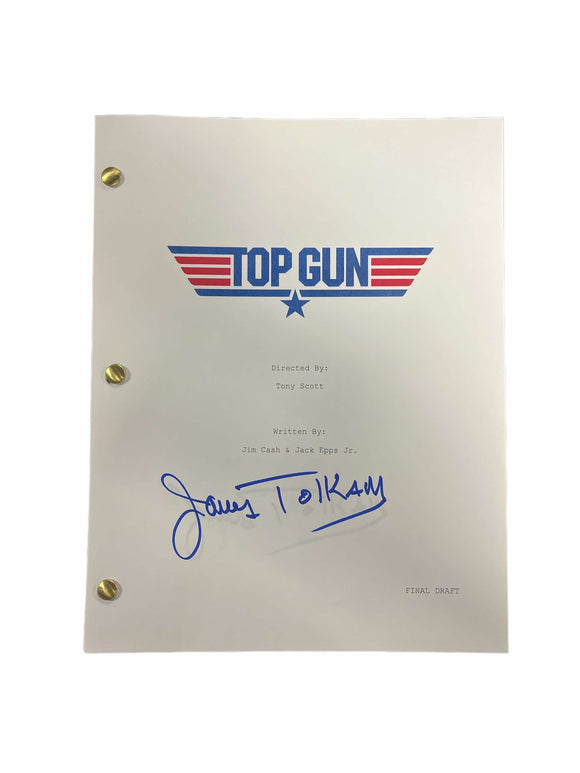 James Tolkan Top Gun Autographed Script as Commander 