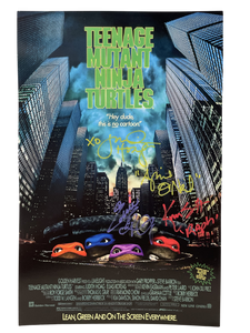 Scott, Tochi, Reyes Jr., and Rist Teenage Mutant Ninja Turtles II Signed 11x17 Poster