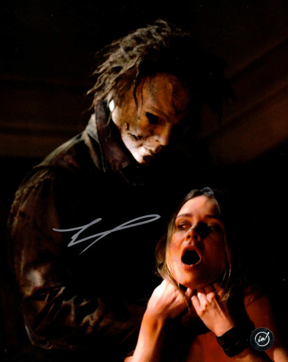 Tyler Mane Halloween Michael Myers Autographed 8x10 Silver Sharpie Attack