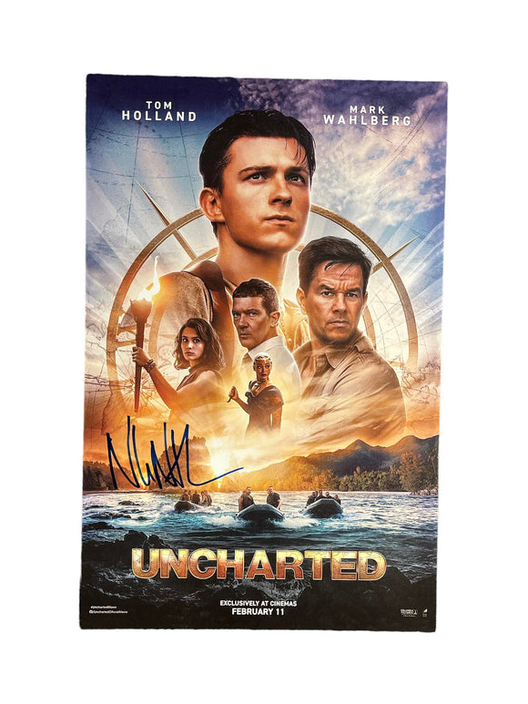 Nolan North Unchartered  Movie Autographed Mini Poster Voice of Nathan Drake Cameo