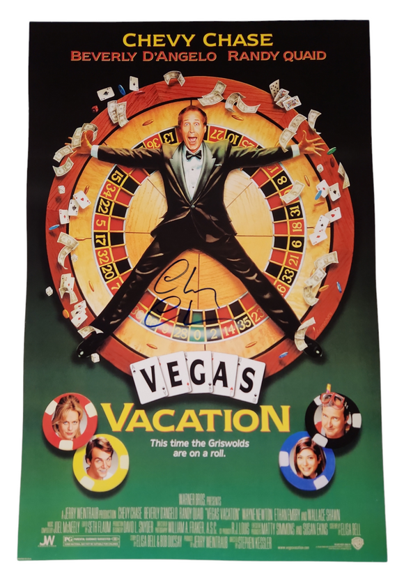 Chevy Chase Autographed National Lampoon’s Vegas Vacation 11x17 Poster