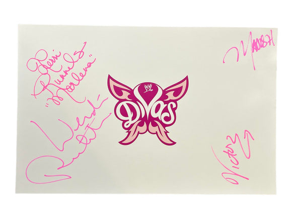 Diva's Wrestling Autographed 11x17 Mini Poster