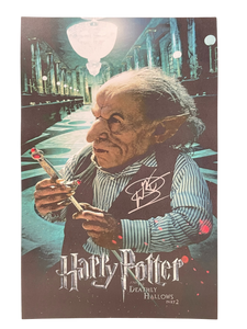 Warwick Davis Harry Potter and the Deathly Hallows Part 2 Autographed 11x17 Poster