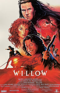 Warwick Davis Willow Autographed 11x17 Poster