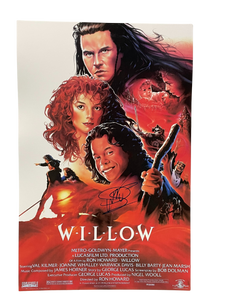 Warwick Davis Willow Autographed 11x17 Poster