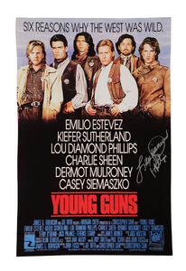 Lou Diamond Phillips Autographed Young Guns 11x17 Poster