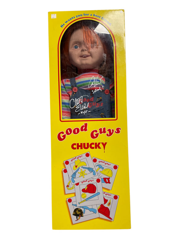 Alex Vincent & Christine Elise Chucky Autographed 30 Inch Chucky Box