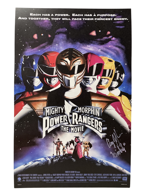 Amy Jo Johnson Mighty Morphin Power Rangers Signed 11x17 Poster