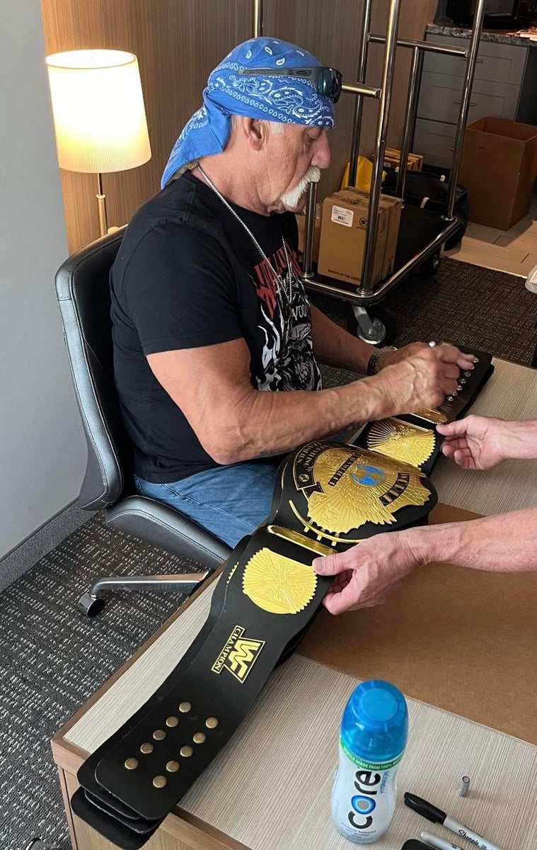 Hulk Hogan Autographed Replica WWF Winged Eagle Championship Belt ...