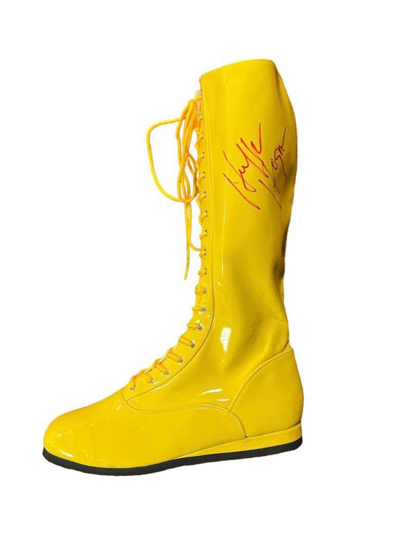 Hulk Hogan Autographed Yellow Wrestling Boot