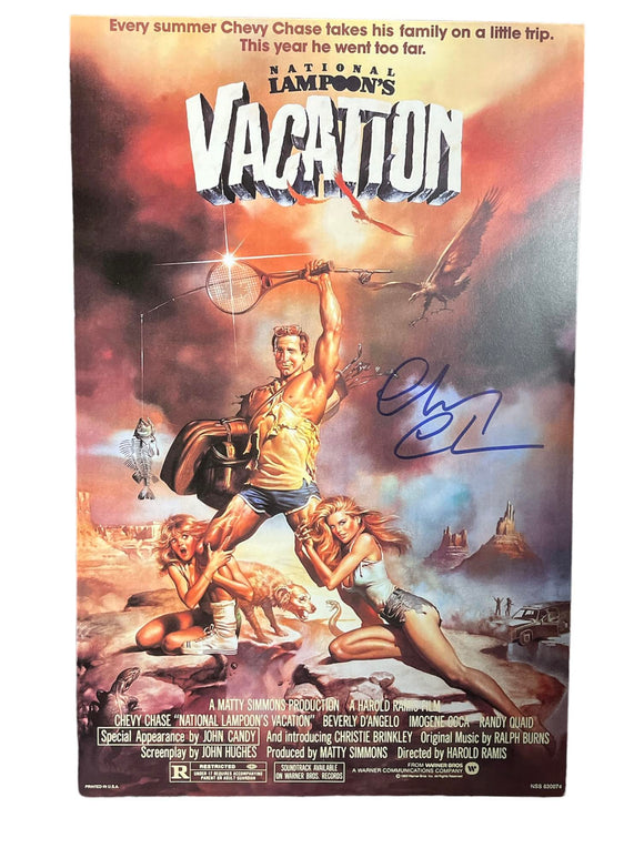 Chevy Chase Autographed National Lampoon’s Vacation Mini Poster