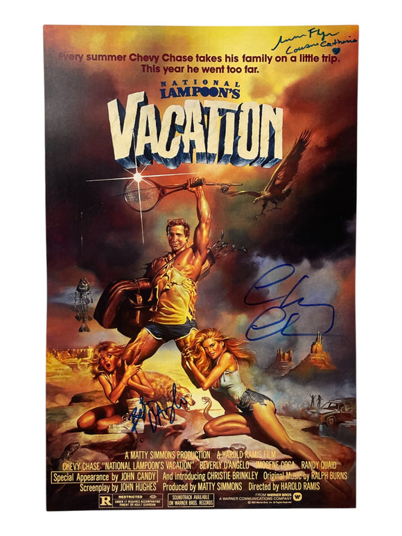 Chevy Chase / Beverly D'Angelo / Miriam Flynn National Lampoon's Vacation Triple Signed 11x17 Poster