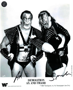 Demolition Ax & Smash Autographed Retro WWF Photo