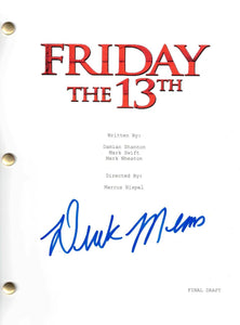 Derek Mears Friday the 13th replica Script Cover