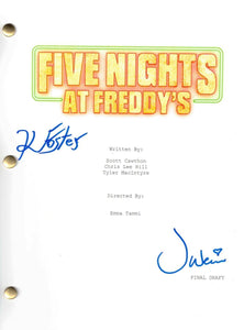 Kevin Foster & Jess Weiss Autographed dual signed Five Nights at Freddy's replica Script Cover