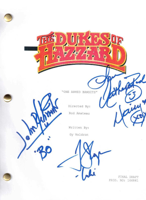 The Dukes of Hazzard Triple Signed replica Script Cover