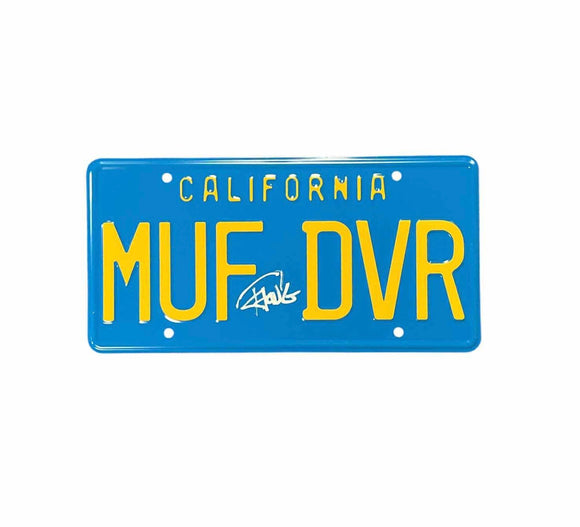 Tommy Chong Cheech & Chong MUF DVR Autographed License Plate
