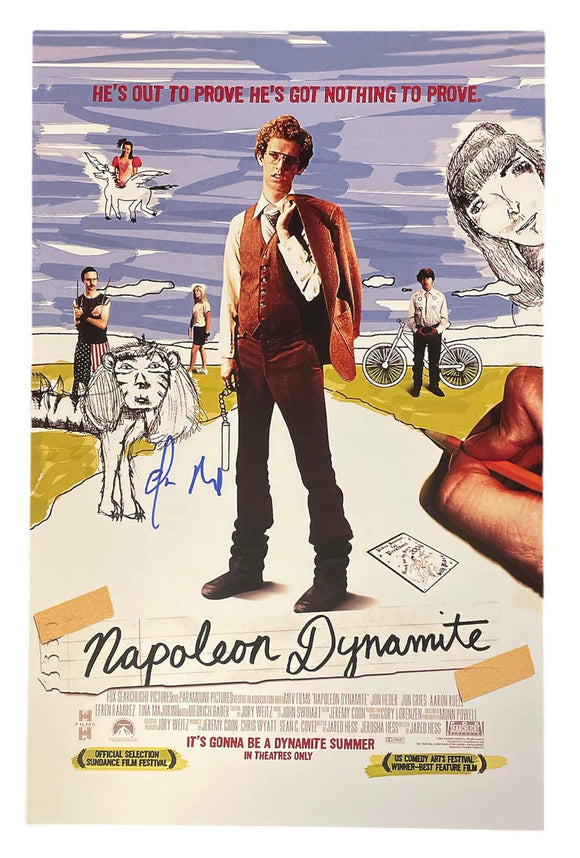 Napolean Dynamite Mini Poster Autographed by Efren Ramirez