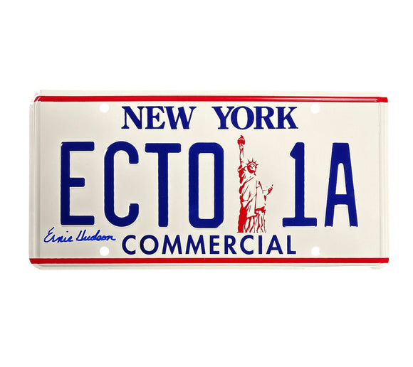 Ernie Hudson Autographed Ghostbusters Ecto-1 License Plate