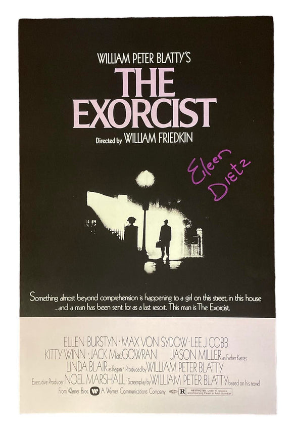 Eileen Dietz Autographed the Exorcist Mini Poster