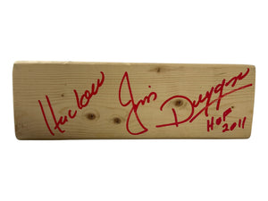 Hacksaw Jim Duggan WWE Hall of Famer Autographed 2x4 in Red
