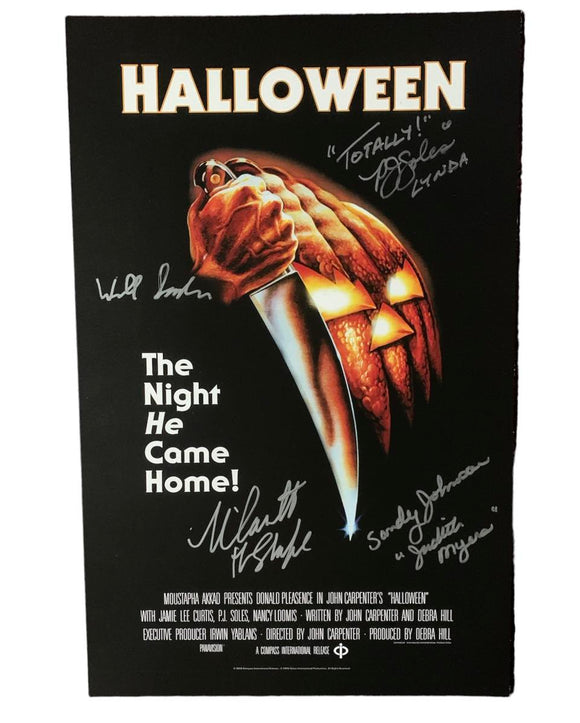 Cast Autographed Halloween (1978) Mini Poster