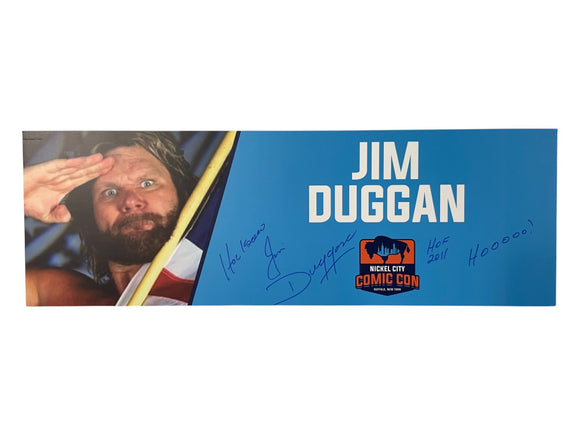 Hacksaw Jim Duggan WWE Hall of Famer Signed Nameplate