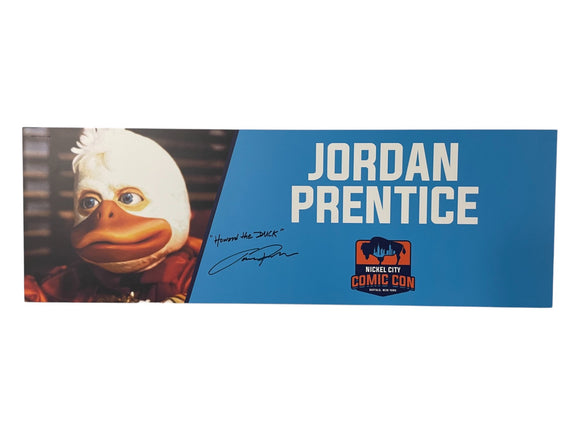 Jordan Prentice Howard the Duck Signed Nameplate
