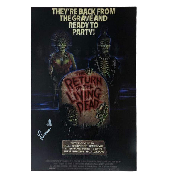 Linnea Quigley as Trash in Return of the Living Dead Autographed Mini Poster