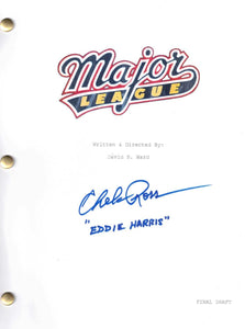 Chelcie Ross "Eddie Harris" autographed Major League replica Script Cover