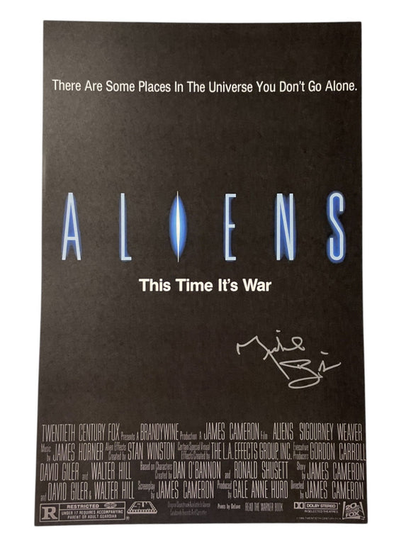 Michael Biehn Aliens Signed 11x17 Poster