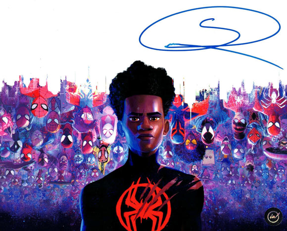 Shameik Moore Autographed Miles Morales Spider-Verse 8x10