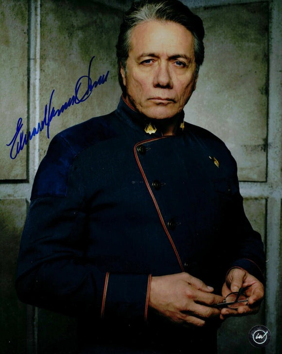 Edward James Olmos Autographed Battlestar Galactica 8x10