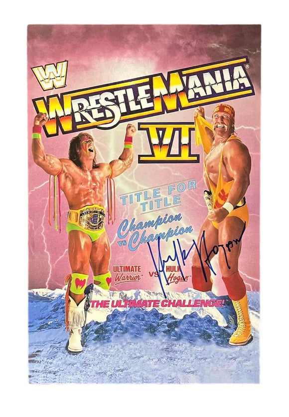 Hulk Hogan Autographed WrestleMania VI 11x17 Poster