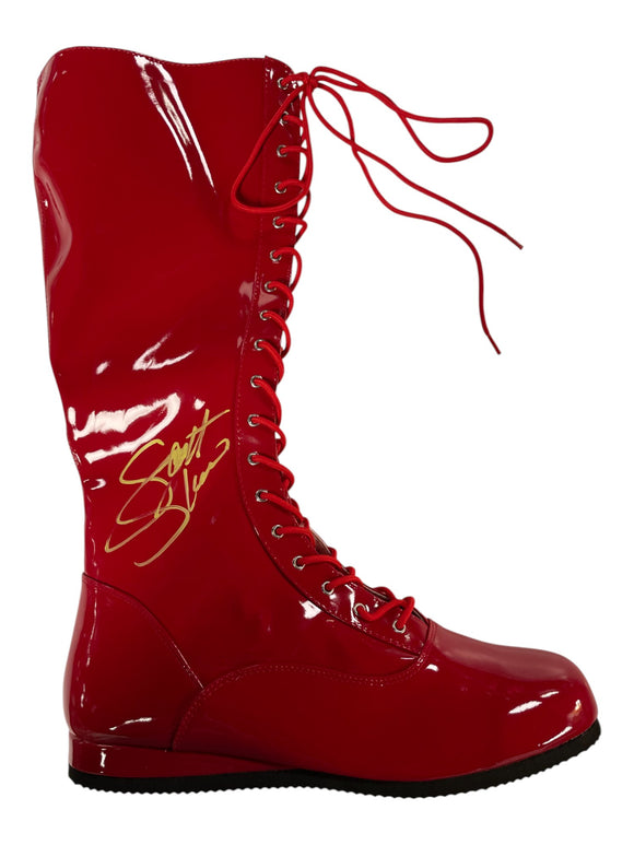Scott Steiner WWE Hall of Famer Autographed Wrestling Boot