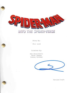 Shameik Moore Spider-Man into the Spider-Verse Replica Script Cover