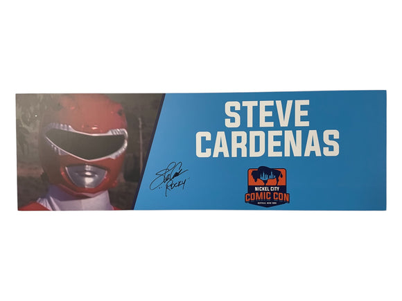 Steve Cardenas Red Power Ranger Signed Nameplate
