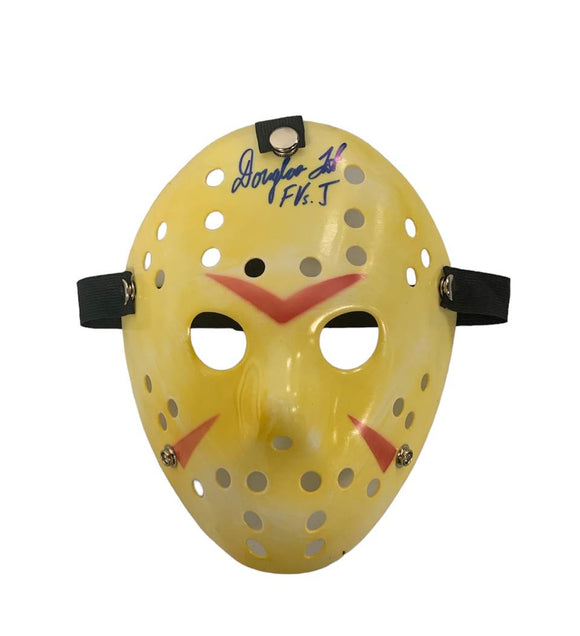 Douglas Tait Autographed yellow Jason Voorhees mask