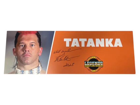 Tatanka WWE Legend Signed Nameplate