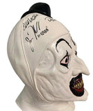 Terrifier Art the Clown Mask Autographed by David Howard Thornton/Damien Leone/Jenna Kannell/Catherine Corcoran