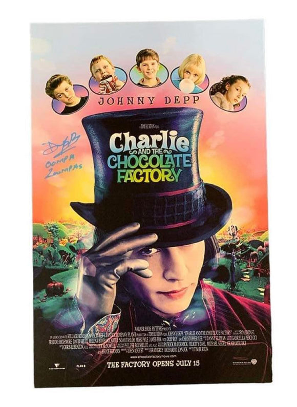 Deep Roy Charlie & the Chocolate Factory Autographed Poster