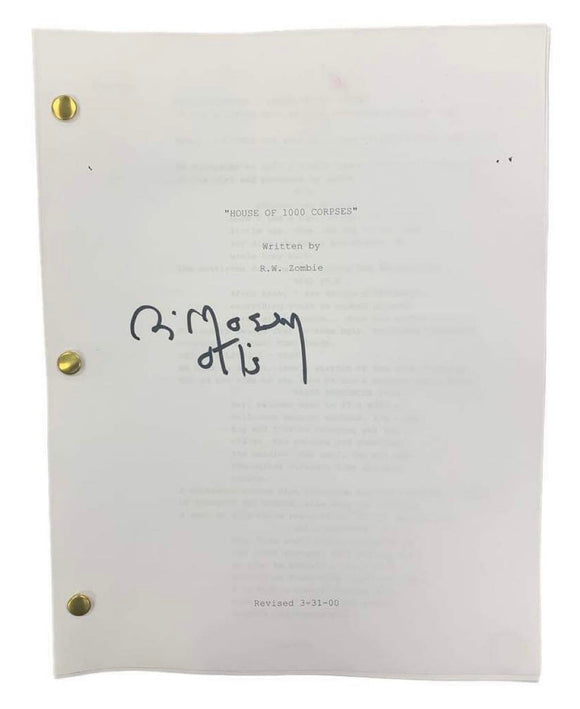 Bill Moseley House of 1,000 Corpses Autographed Script