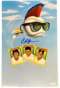 Charlie Sheen Major League Autographed Poster