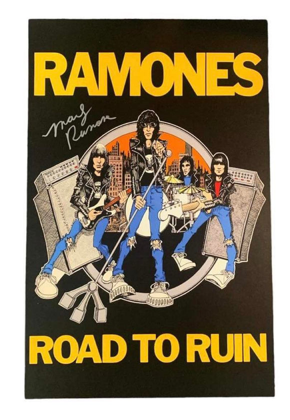 Marky Ramone Autographed Road to Ruin Poster