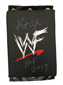 WWE Turnbuckle Pad Autographed by Kurt Angle